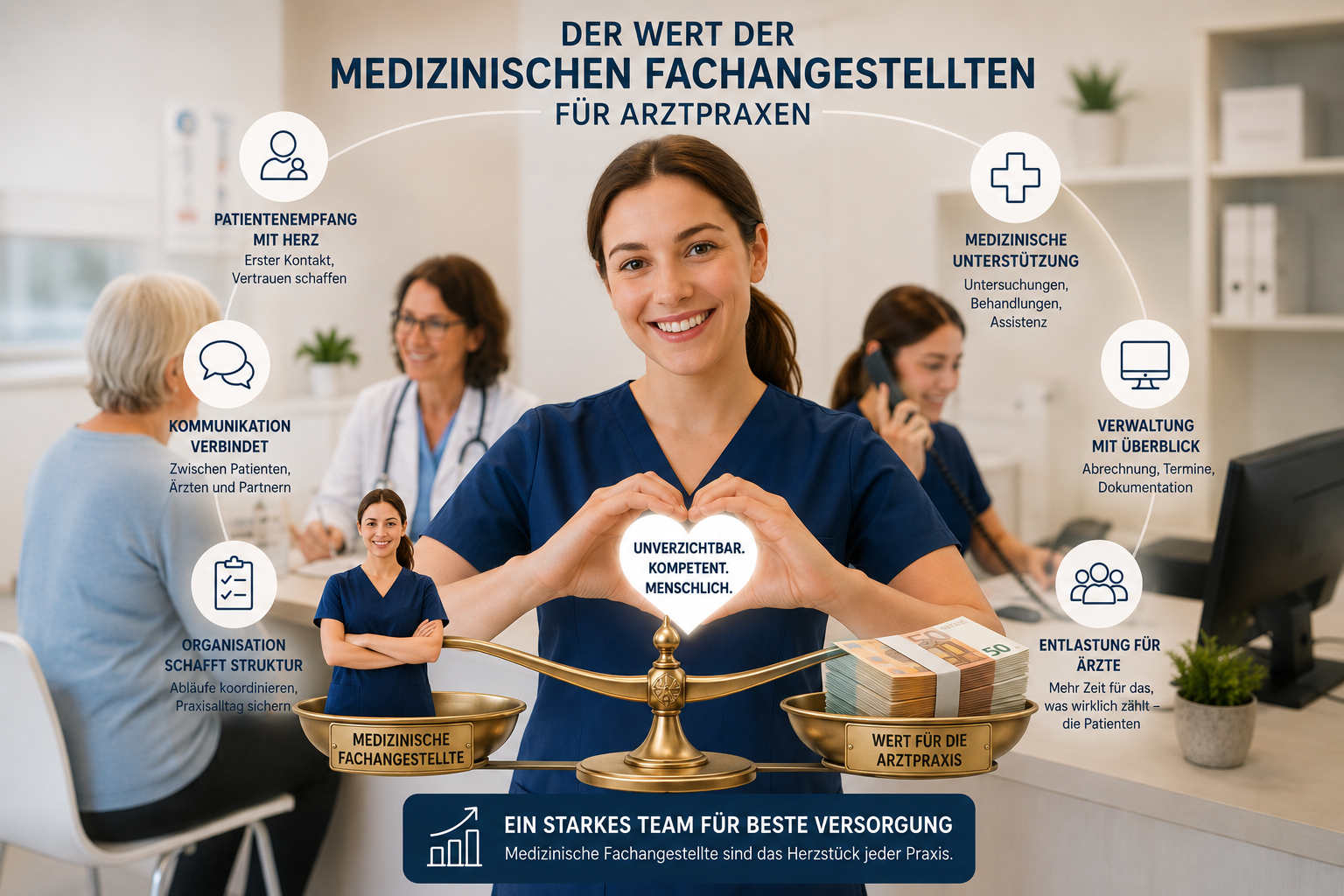 Der Wert der Medizinischen Fachangestellten für Arztpraxen – Infografik